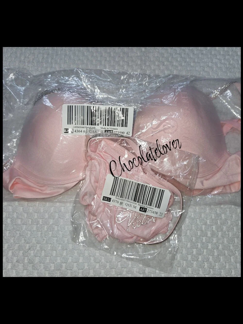 Victoria's Secret Very Sexy Shine Push Up Bra & Panty Set ANGEL PINK NWT